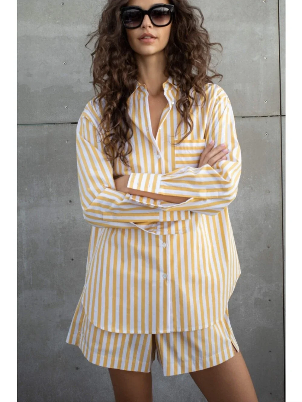 🆕️ AYR Deep End Striped Shirt & Staycation Short Set Resortwear Loungewear 2X